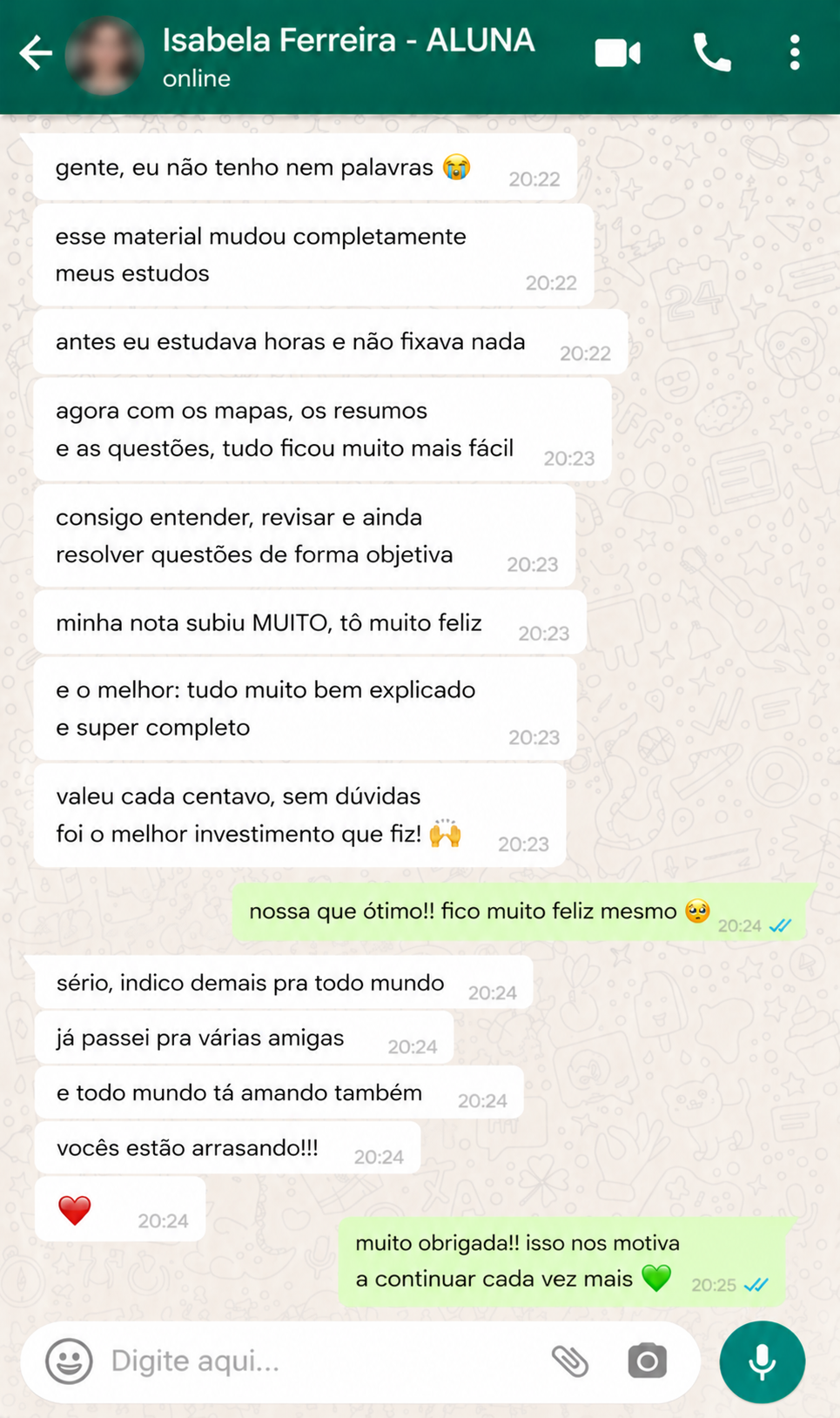 Depoimento de aluna 2